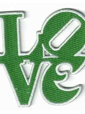 LOVE Philadelphia Eagles Birds 3x3in Embroidered Iron / Sew-On Patch